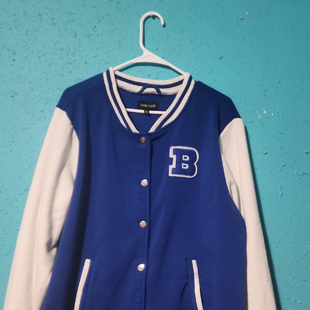 Blue and White Varsity Jacket